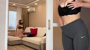 Russian cuckold chick gets very excited when she notices her husband cheating with her best friend.