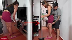 Maid Surprised by Anal and Blowjob on First Day