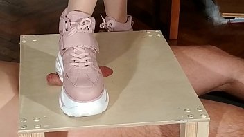 Domina cock stomping slave in pink boots (magyar al&aacute_z&aacute_s) pt1 HD