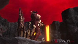 Devil fucks hard a hot college girl in the dark inferno