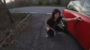 Petite Hot Chicks On Risky Sex In Public Street