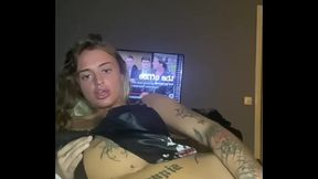 Slutty GOTH teen loves to finger all her holes