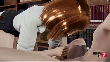 My Hero Academia: Ochaco plays with Bakugo's big dick