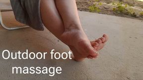 Outdoor foot massage