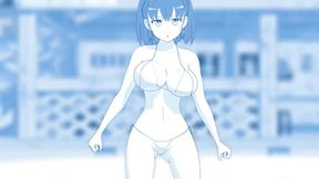 Tawawa MMD r18 Ai chan de Booo monochromatic 3d hentai