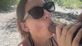NoGagLola SLOPPY PUBLIC BLOWJOB+RISKY LOCAL RIVERPARK BASEMENT THROATFUCK