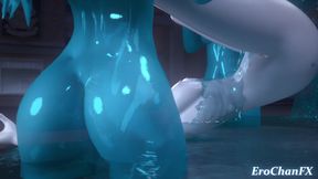 Tatsumaki pinned down and tentacled