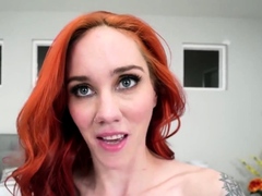 Redhead Nova Sky Stays Firm With Yoga And Masturbation