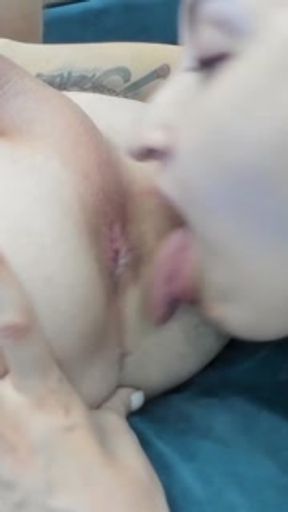 She licks his asshole with absolute passion