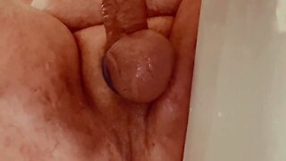 Exploring the oiled dildo bear daddy sucking and fucking from below