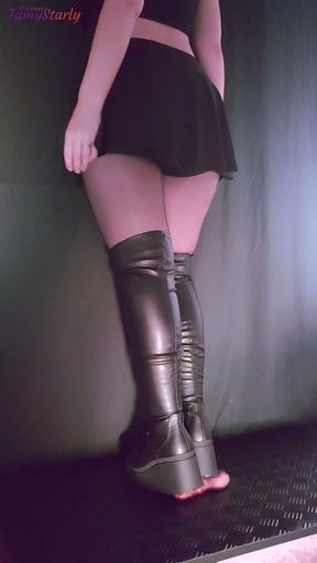 Crushing Your Cock on The Dance Floor in Platform Boots - Trample, Shoejob, Ballbusting, CBT, Stomp, Trampling, Bootjob