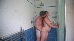 Fucking My Pregnant Wife in the Shower Then Cumming on Her Tits