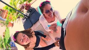 kinky mary gets wild in the pool: pee play, girl kissing, oral & wet threesome