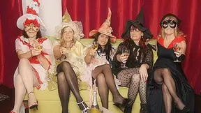 Its A Steaming Old And Legal-age Lesbian Halloween Party - MatureNL