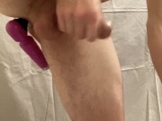 I SUCTIONED GIRLFRIEND'S VIBRATOR TO MY ASS (Huge Cumshot)