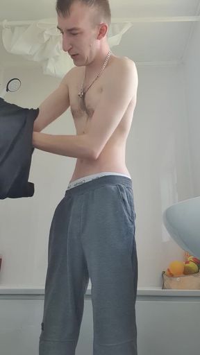 Teen Getting Out of Bath All Wet