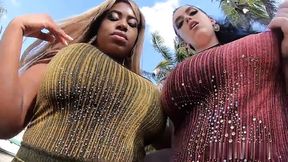 Big Drippy Booty PAWG and Ebony Fat booty Threesome