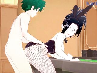 Momo Yaoyorozu and Izuku Midoriya have intensive sex in a casino. - My Hero Academia Anime