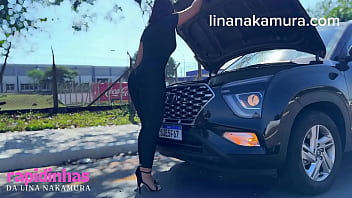 Asi&aacute_tica gostosa e flagrada fazendo sexo na Rua - Big Ass Latina - Lina Nakamura - John coffee