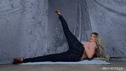 Jeans Fetish Stretching in Levis vs Miss Me - Misha Mystique Jeans fetish ass fetish flexible girl flexibility contortion splits tight jeans denim