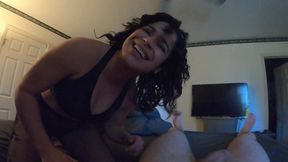 43yo wife - blowjob and reverse cowgirl creampie