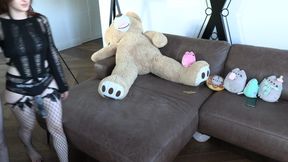 Lady Mononoke strapon fucks handcuffed teenage slut