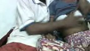 Turned on lusty Indian hubby just loves playing with tits of his wife