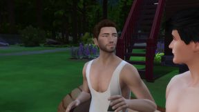 Ladyboy fucked in shower (Sims)