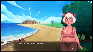 My Pig Princess [ Hentai Game PornPlay ] Ep.29 horny futanari stripped at the beach get a boner and start masturbating in public !
