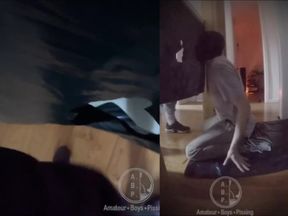 Amateur Boy Ordered to Get on His Knees, Blindfolded, and Pissed in His Mouth Through a Gloryhole