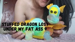Stuffed dragon lost under my fat ass 9