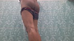 Nude bathing of good boy