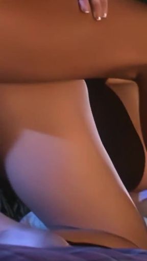 Epic moment from "Horny brunettes with big boobs come to a friend to fuck her outdoors"