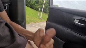 Jerk, Piss and Cum in the Parking Lot