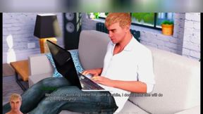 Anna works the stripper pole and the webcam. 3D porn - Cartoon sex