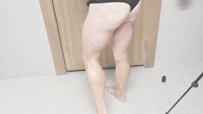 Fan watching Tempest flex in thong