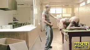 Tied Up Blonde Gets Pussy Plowed