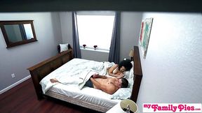 Beautiful ebony babe gets her shaved pussy pounded after BJ