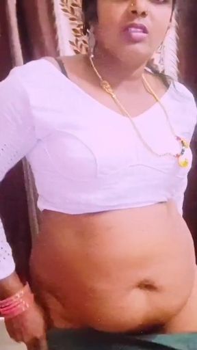 Key moment from &quot;Indian black saree housewife cheating husband fucking husband&#039;s father Telugu dirty talks.&quot;