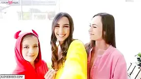 Dani Damzel, Natalia Nix And Dakota Burns - Teen 18+ Stepsister And Girlfriend Fucked