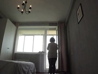 Striptease of a breasty mother I'd like to fuck with a large booty. Close-up of holes. A second camera watches the older big beautiful woman. PAWG.