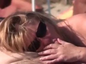 Beach sex couple swinger