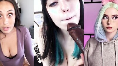 Compilation with horny white babes sucking some massive black peckers