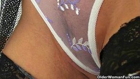 British milfs Lelani and Lily love that stuffed feeling