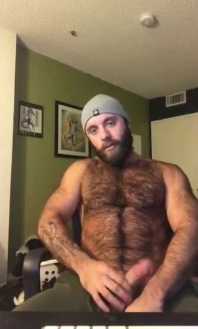 Hairy Lumberjack Shows Off his Cock ( No Cum )