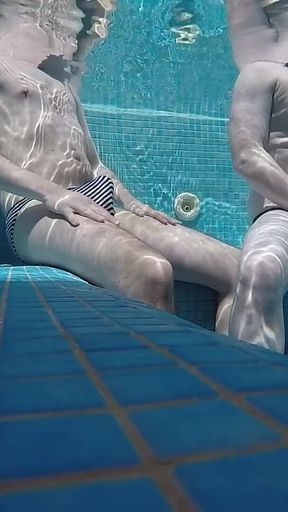 Horny Stepdad and Stepson Finally Alone in the Home Jacuzzi