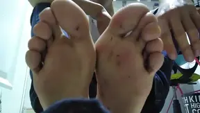 Tired Twink in Sexy Blue Socks Teasing His Horny Post-Work Load – GayFetishFun 18+