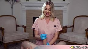 Mature MILF nurse Andi Avalon gives quick and furious hj