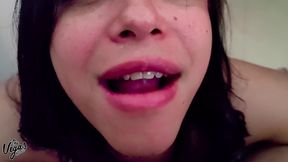 my girl surprises me with a sloppy blowjob at my studio – deepthroat and see-through dress - william and selena vega amateur blowjob