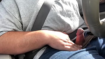 Beating my cock while driving